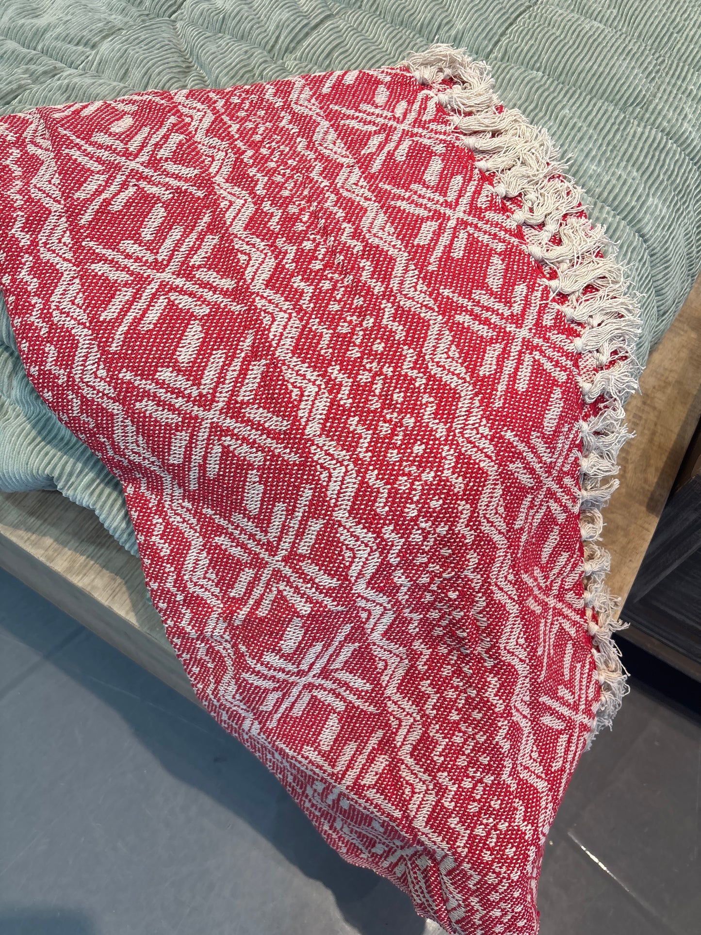 Red Snowflake Throw