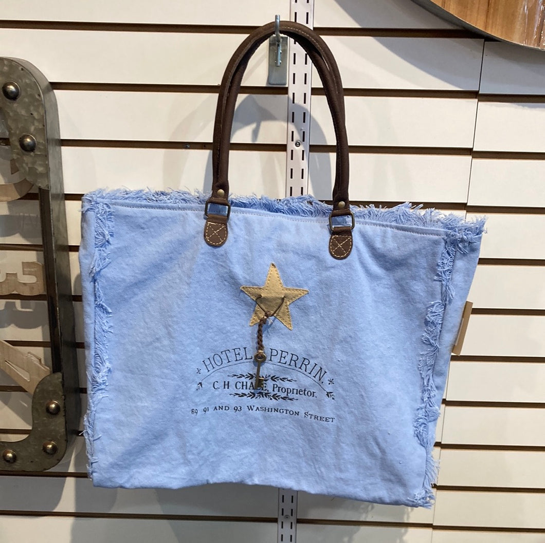 Myra Bag  Vintage Star Shoulder Bag Baby Blue