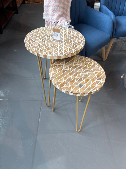 SAMBA Set of Two  Mango End Tables