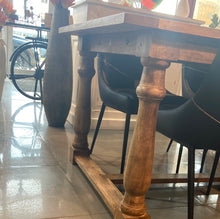 Load image into Gallery viewer, 87 inch Franky Farmhouse Mango wood dining table
