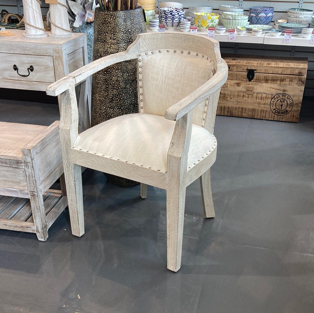 Montauk Distressed Cream accent chair