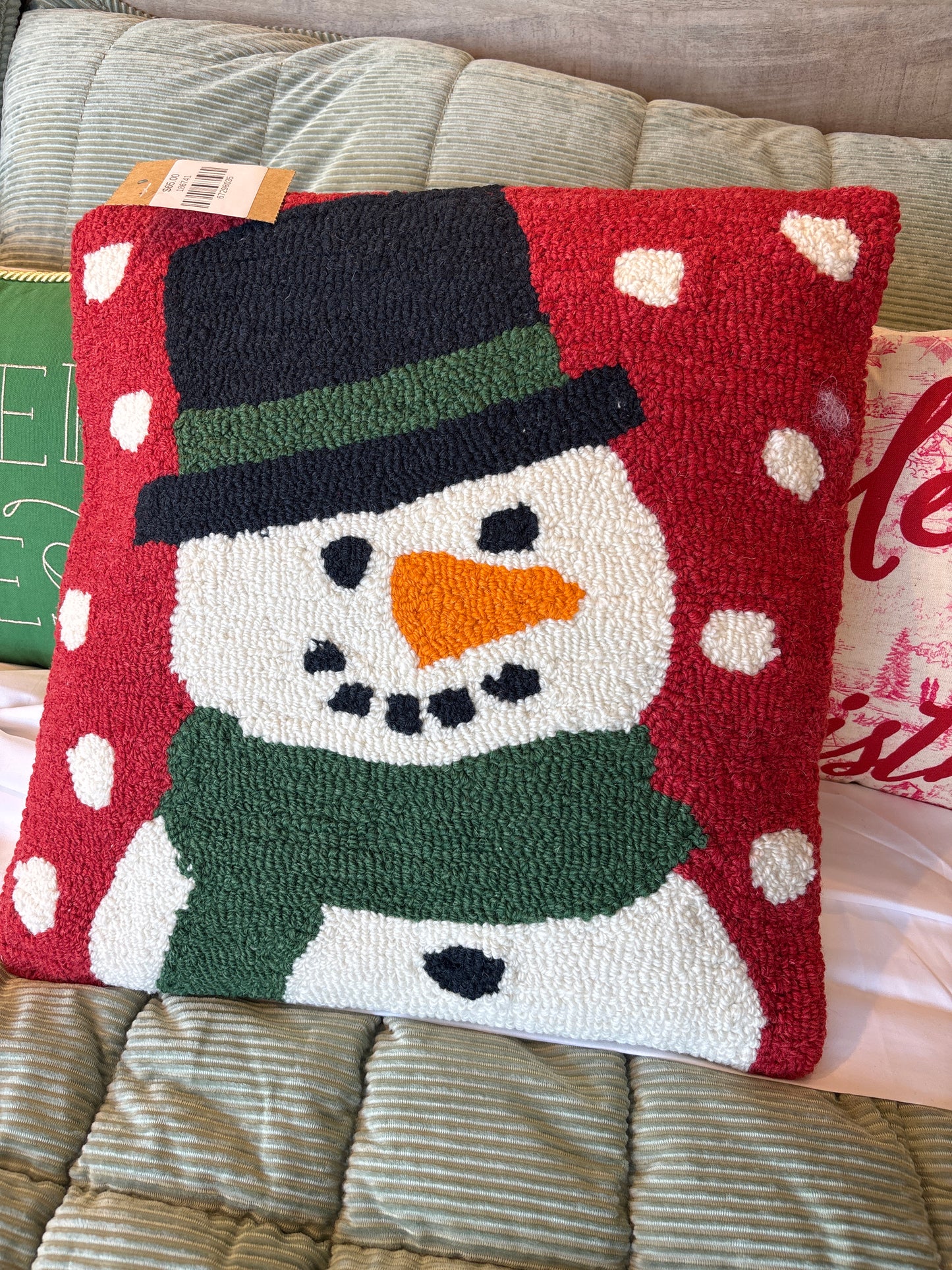 Snowman Wool Pillow