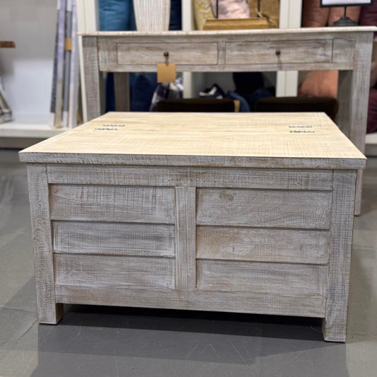 Hampton Square Mango wood Coffee Table trunk