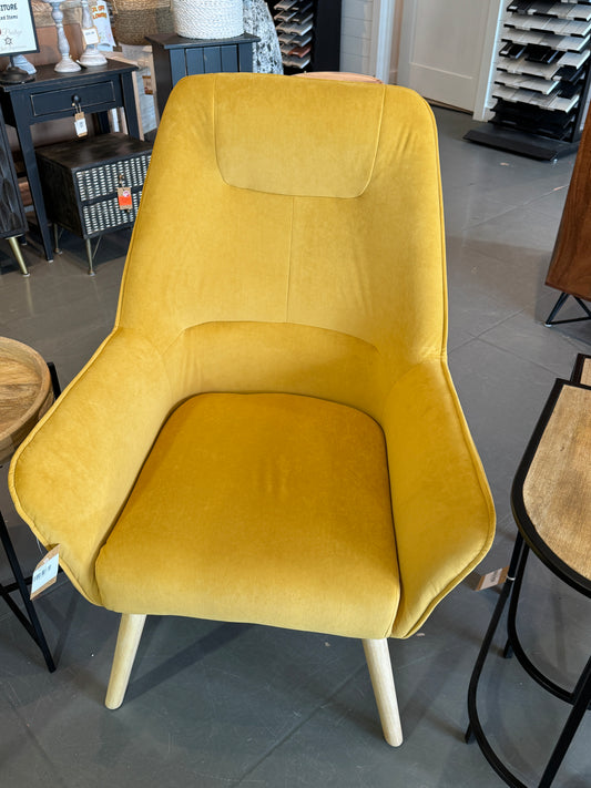 MILAN MUSTARD ACCENT CHAIR