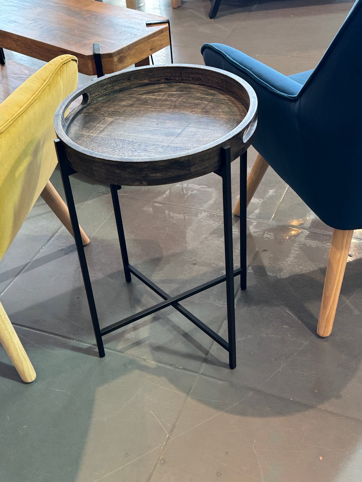 TULSA GREY accent table