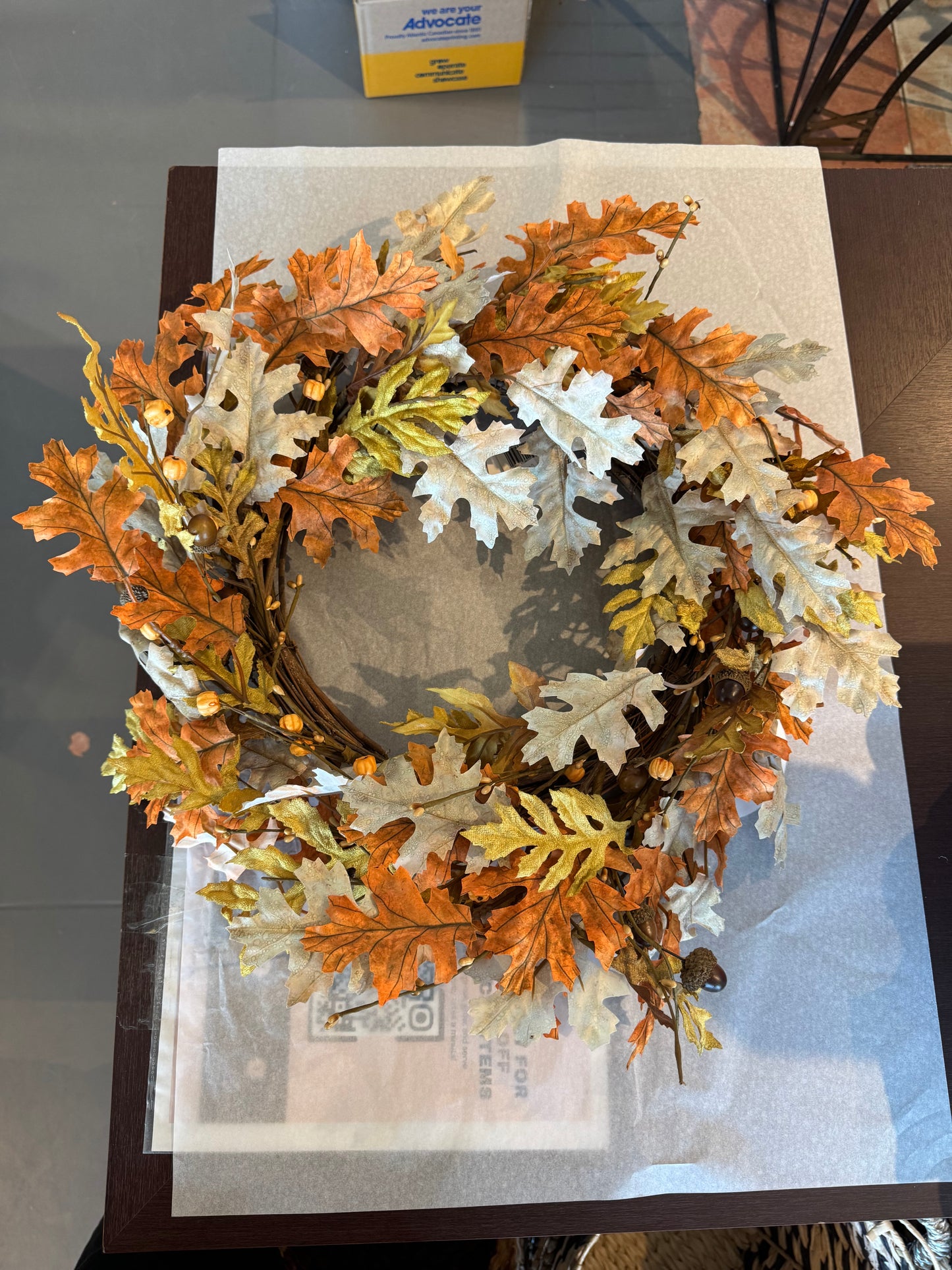 Autumn Oak Leaf Wreath