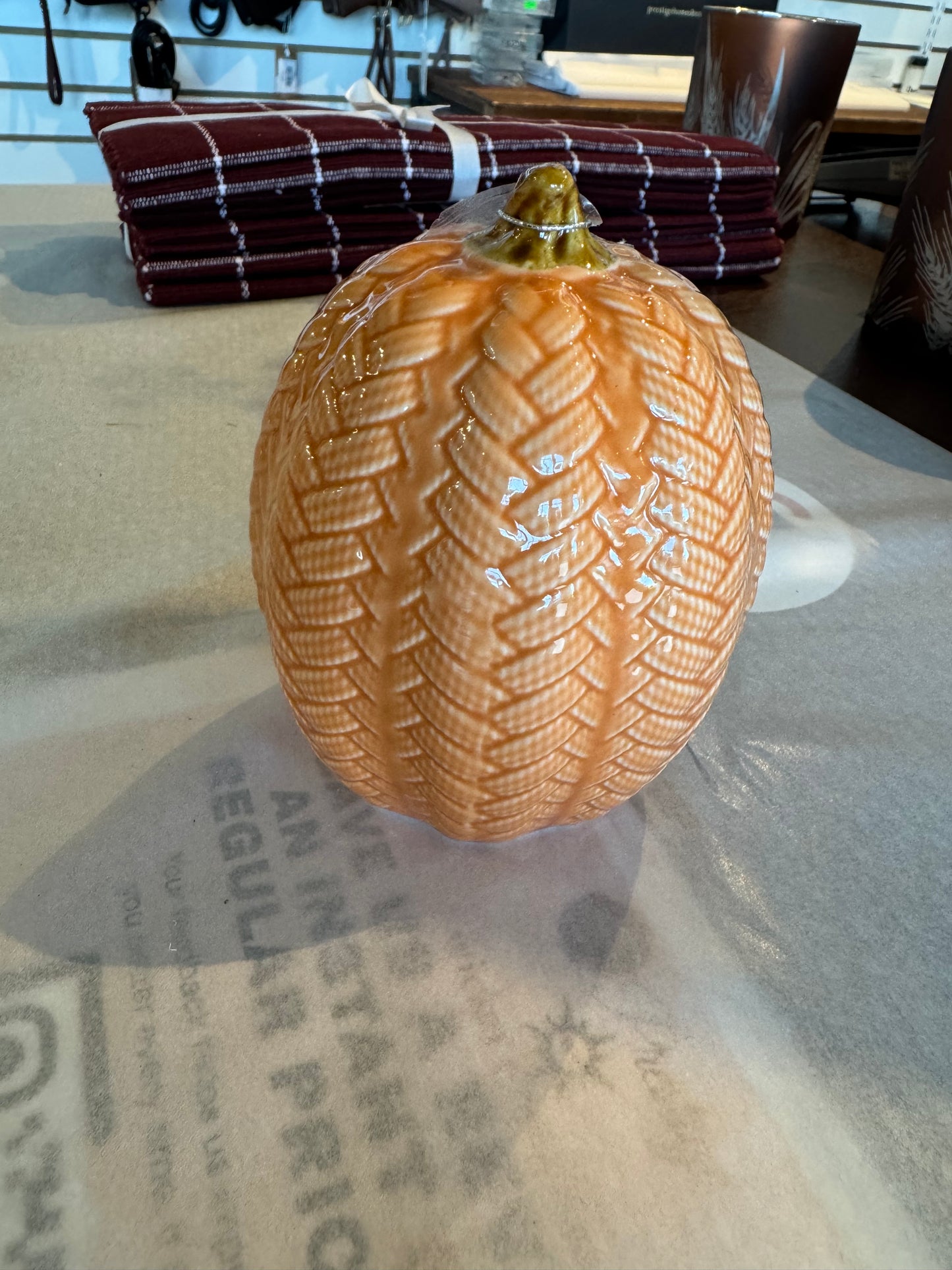 Textured Pumpkin Vase
