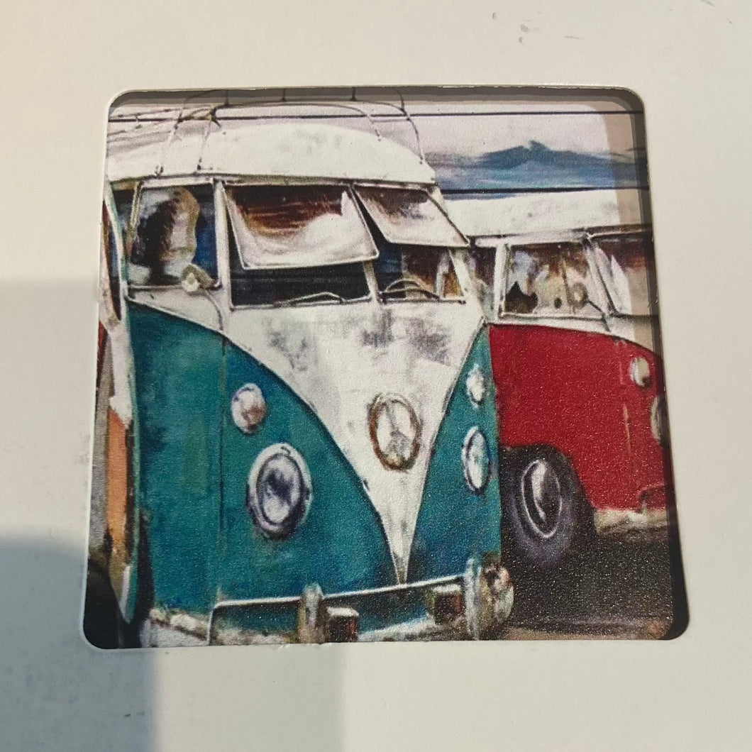 VW bus Ceramic Coasters (set of 4)