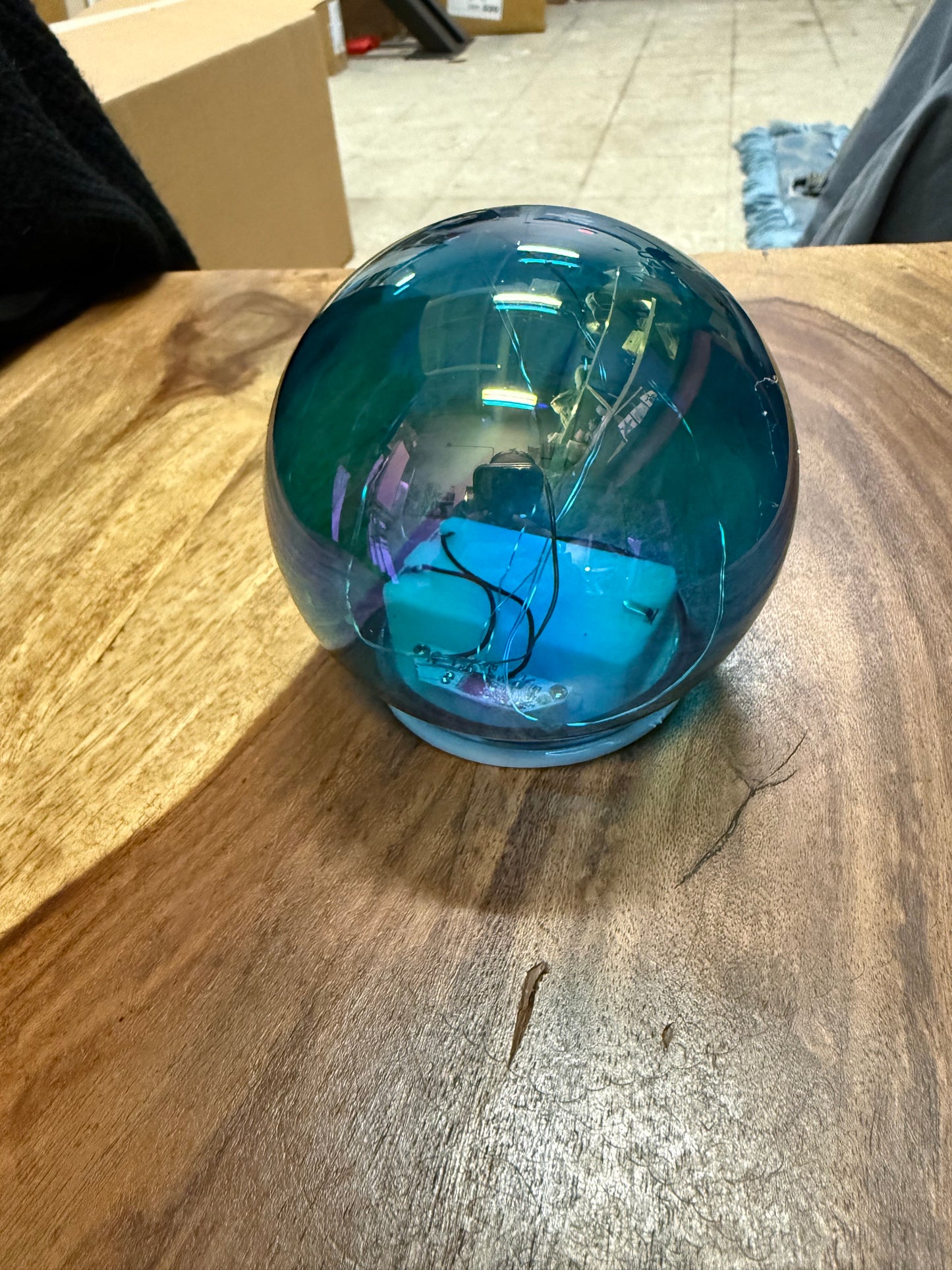 Iridescent Glass Led Ball