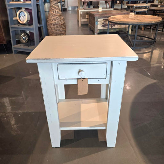 Vintage-Style White Small Table