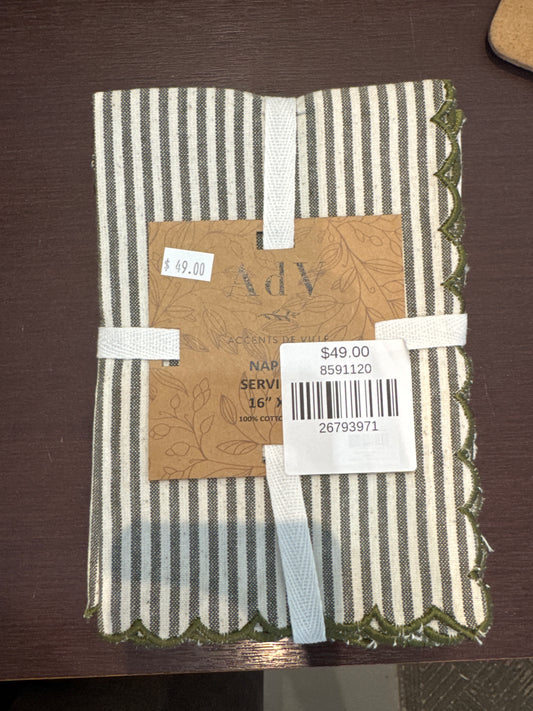 Napkins 100% Cotton Artichoke Green