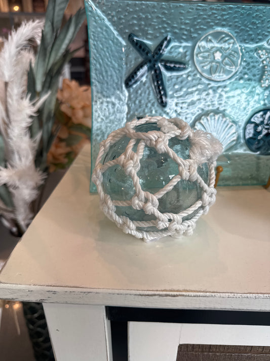 Blue Glass Rope Ball