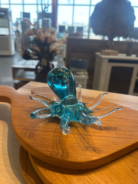 Art Glass Octopus-Blue