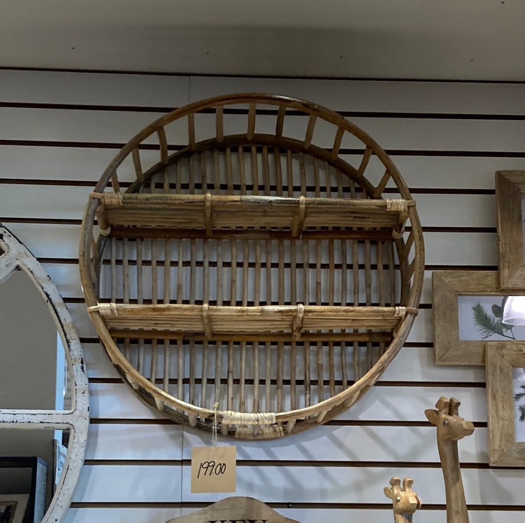 Sawana Round Rattan Hanging Shelf