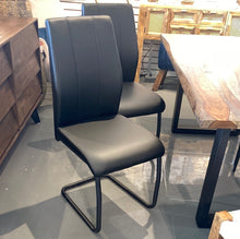 Load image into Gallery viewer, Black Upholstered Contemporary dining chair (set of two)
