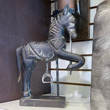 Load image into Gallery viewer, Decorative Mango Wood Horse on Stand
