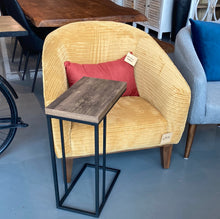 Load image into Gallery viewer, Brown Reclaimed look C-Shaped Side Table
