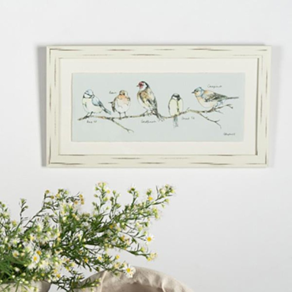 Framed Garden Birds Print Painting