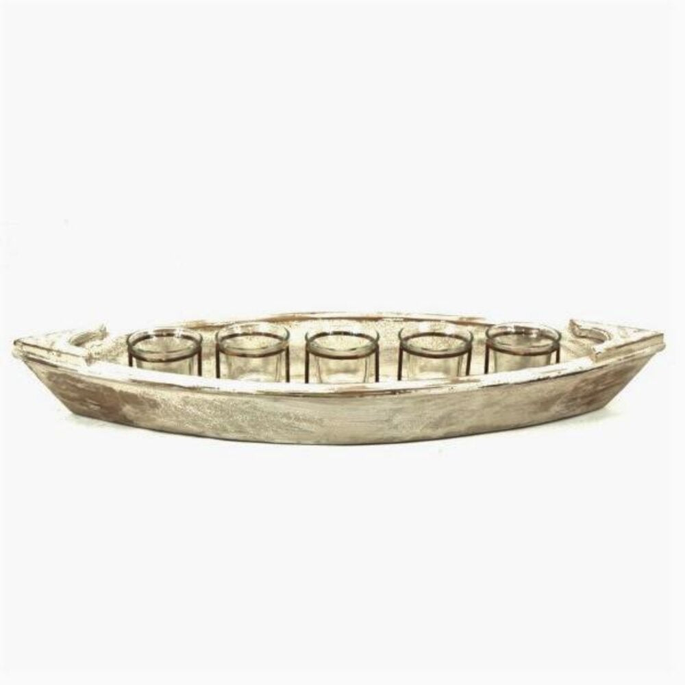 Boat 5 Tea Light  Holder