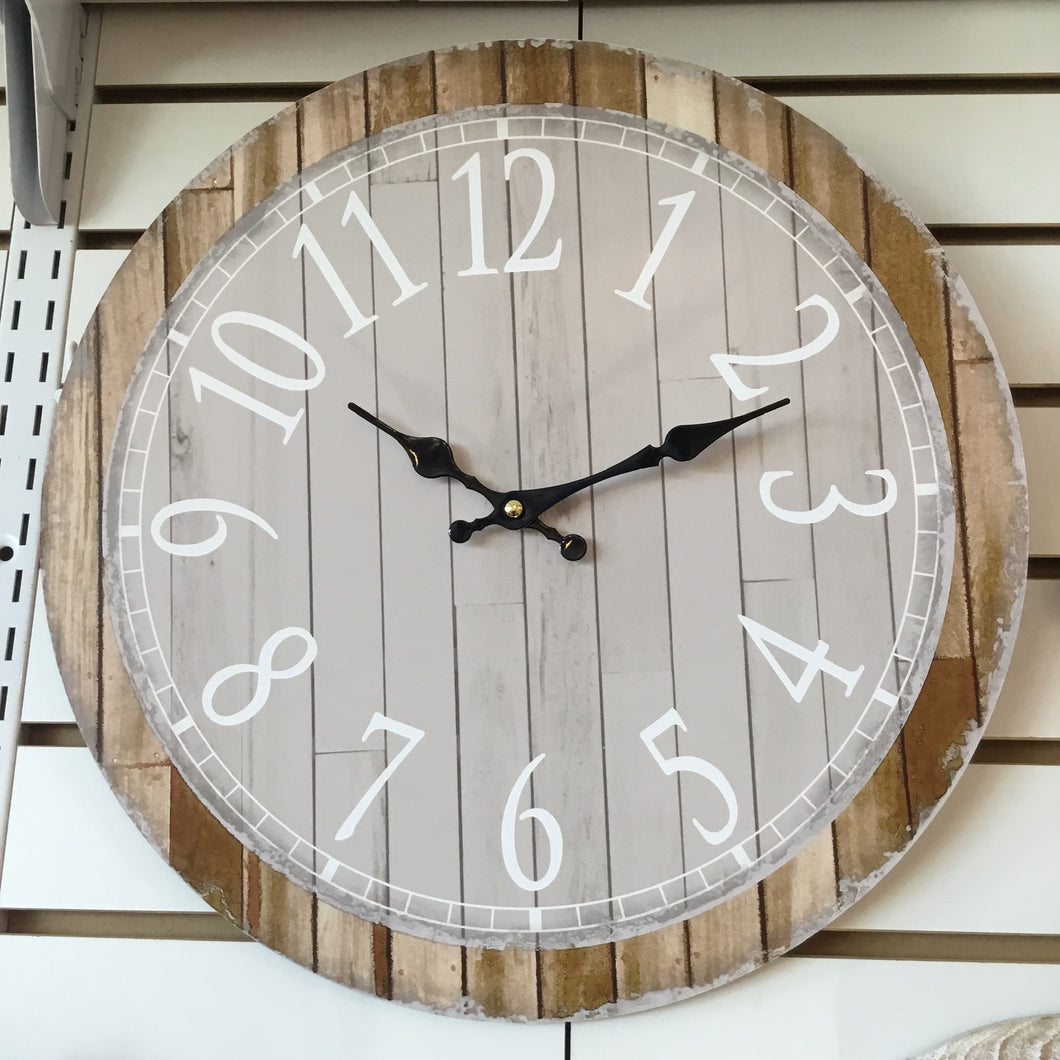 Pale Aged Wall Clock