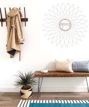 Load image into Gallery viewer, Kalayla brass floral wall mirror
