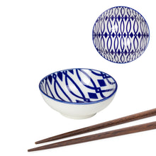Load image into Gallery viewer, Blue Lattice Kaze Porcelain 3 inch Sauce Dish

