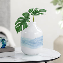 Load image into Gallery viewer, Milky Way 9.5h inch Glass Vase - White

