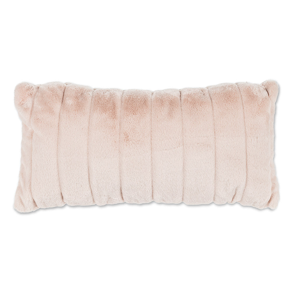 Luxury Faux Fur Pillow-Pnk-10x22