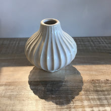 Load image into Gallery viewer, Anna Short Gourd Reactive White Glaze Ceramic Vase
