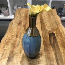 Load image into Gallery viewer, Gold &amp; Blue Vase
