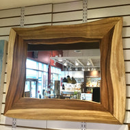 Zenon live edge acacia wall mirror