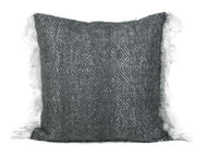 Solid Charcoal Mohair Solid 20 x 20 pillow