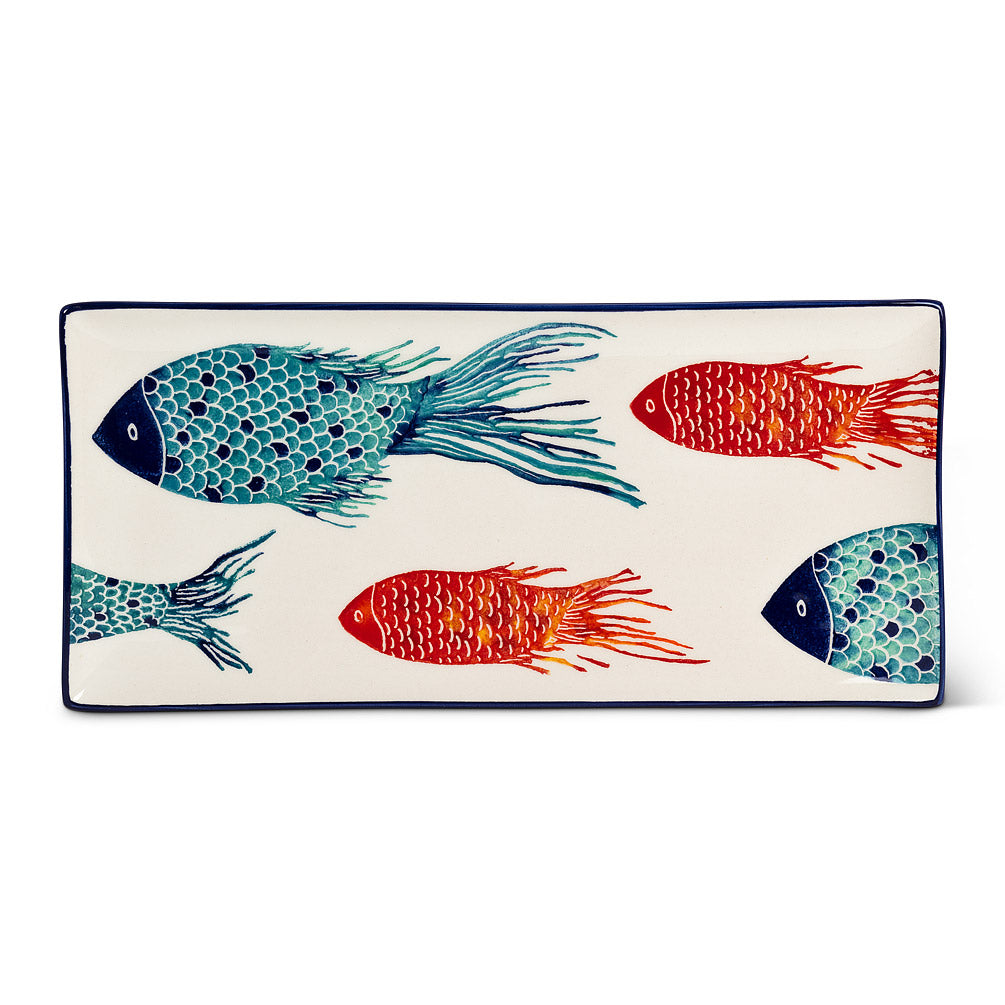 Fish Print Medium Rectangle Platter