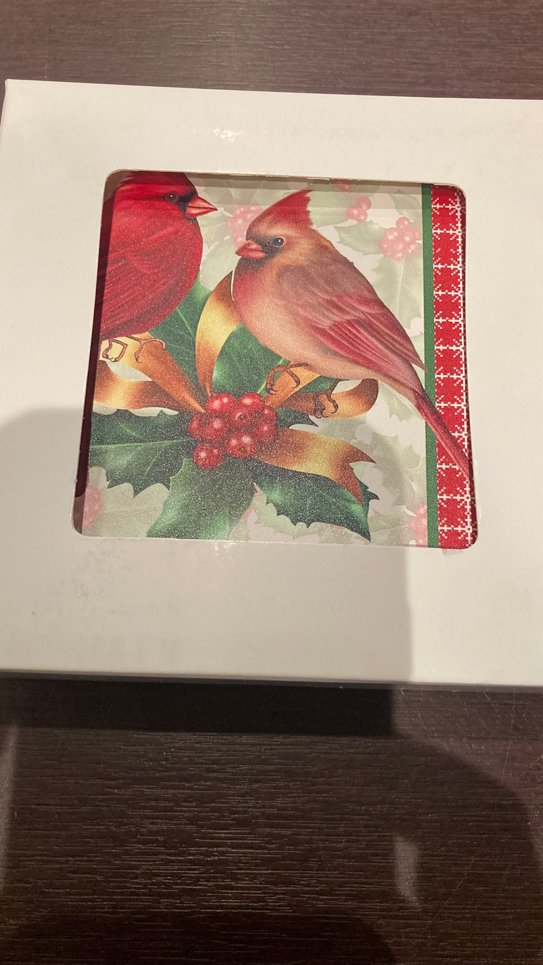 Christmas Cardinals Coasters (Set of 4)