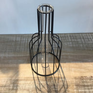 Tall Black Wire Bottle Shape Pendant Hanging Tube Vase