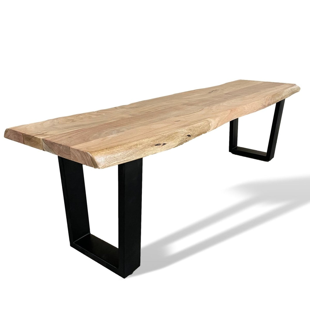 71 inch MAZA Natural live edge acacia bench
