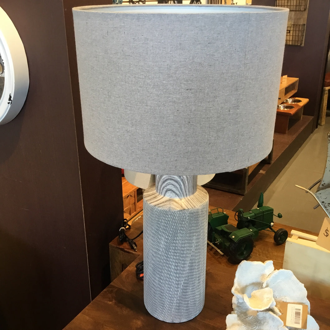 Big Gray Textured Bottle Table lamp