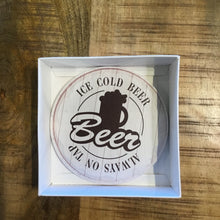 Load image into Gallery viewer, Round Beer Themed Coasters (Set of 4)
