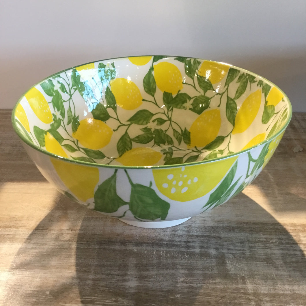 Lemons Kaze Porcelain  8 inch Diameter Bowl