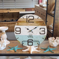 Wood Sail Boat Wall Clock