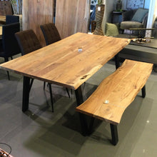Load image into Gallery viewer, Live Edge Acacia Wood Dining Table
