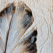 Load image into Gallery viewer, Earth Tone Feather, Oil Painting on Wood
