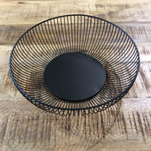 Load image into Gallery viewer, Linear Rib Black Metal Decorative Bowl

