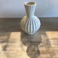 Anna Tall Gourd Reactive White Glaze Ceramic Vase