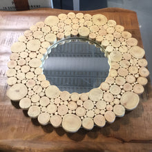 Load image into Gallery viewer, Topher round eucalyptus wood decorative wall mirror
