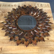Brody brass sunburst wall mirror