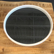 Round White Wash Pine wood mirror