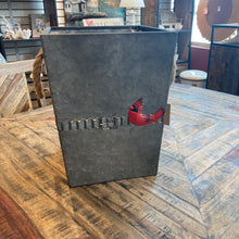 Load image into Gallery viewer, Metal Bins with Cardinals
