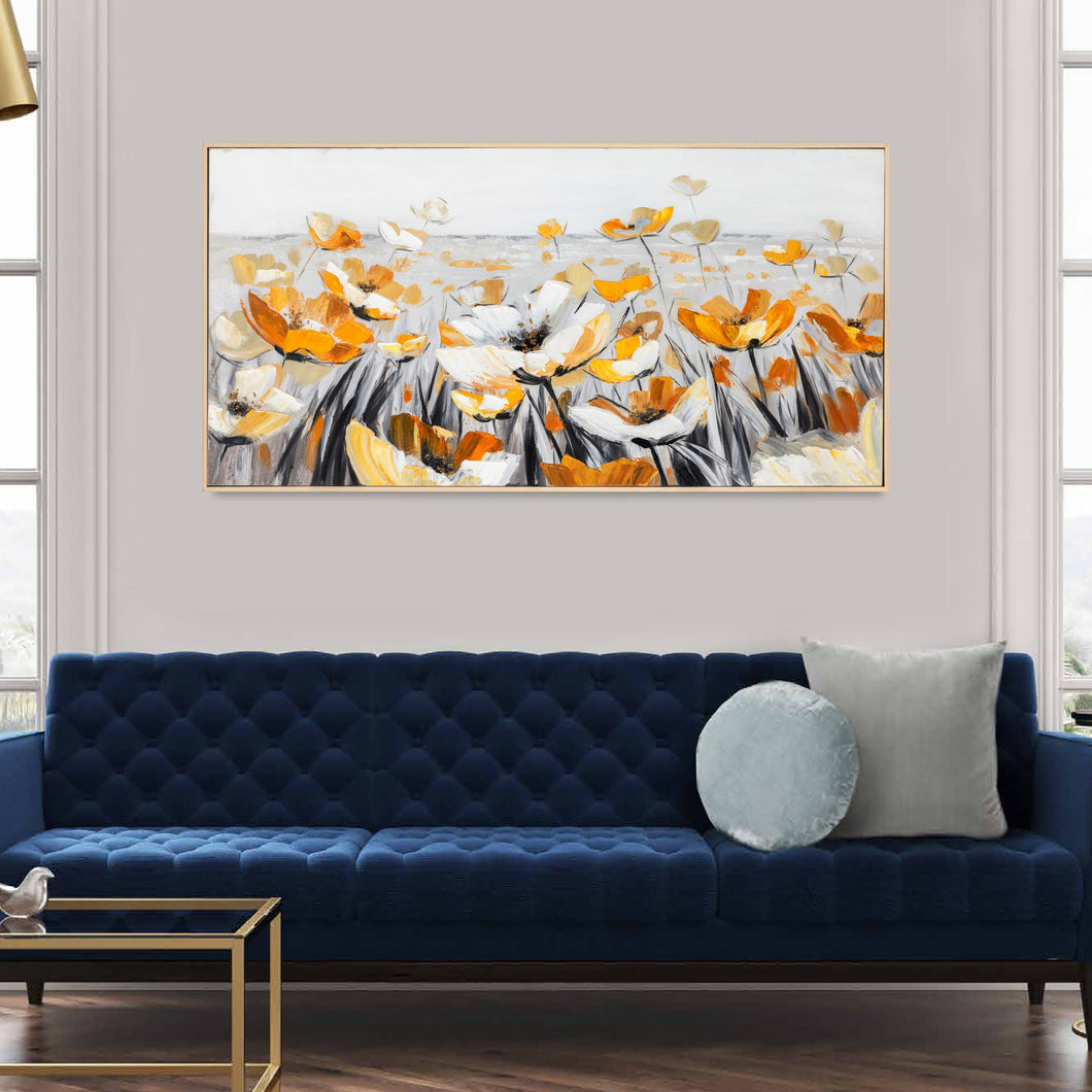 Yellow Poppies Hand painted Canvas