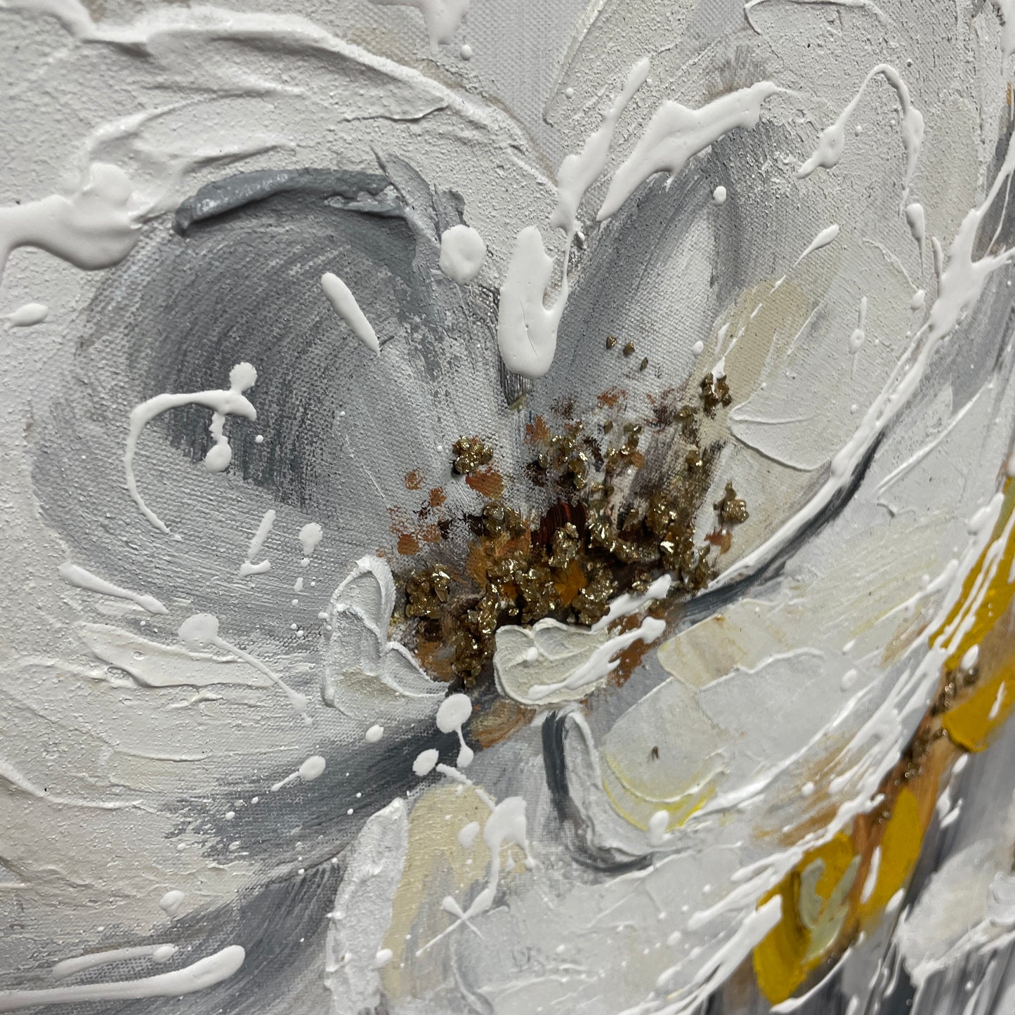 Yellow poppy flower painting